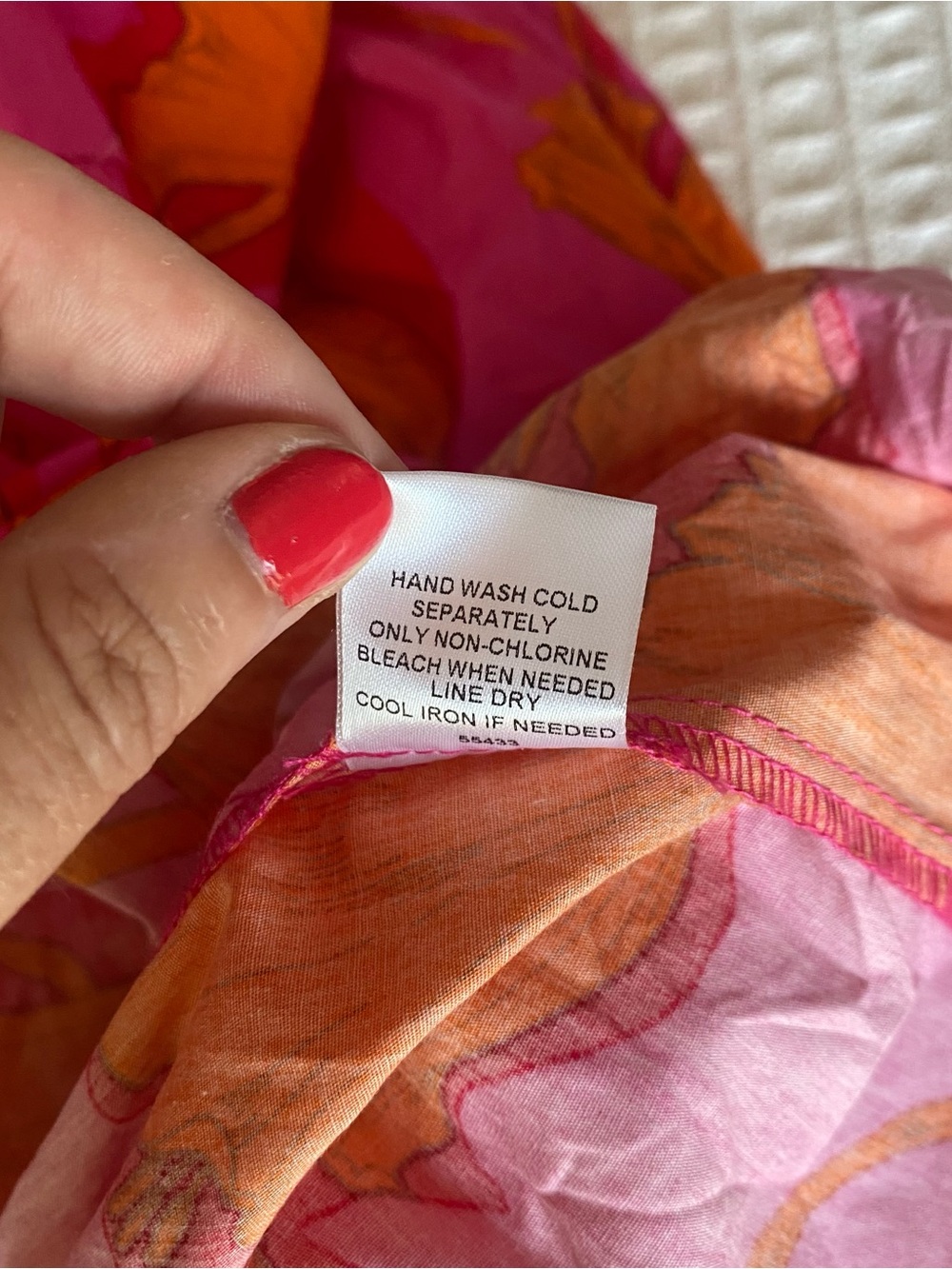 Sugarlips Hot Pink & Orange Floral Smocked Dress Medium - Picture 6 of 9